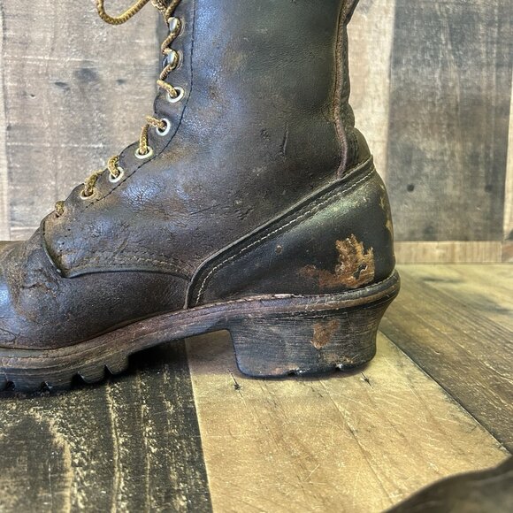 Red Wing Vintage Plain Toe Work Boots Mens 9 D - Picture 10 of 12